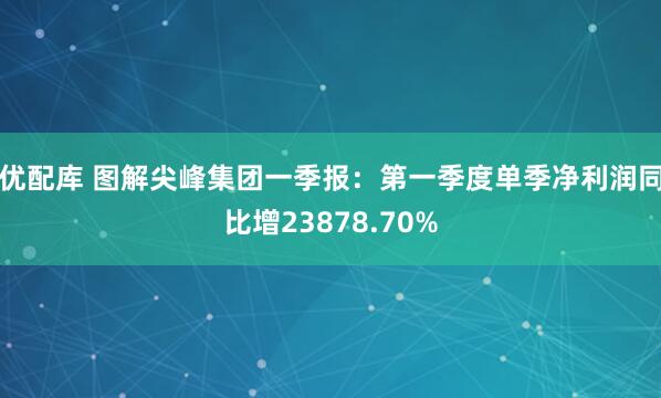 优配库 图解尖峰集团一季报：第一季度单季净利润同比增23878.70%
