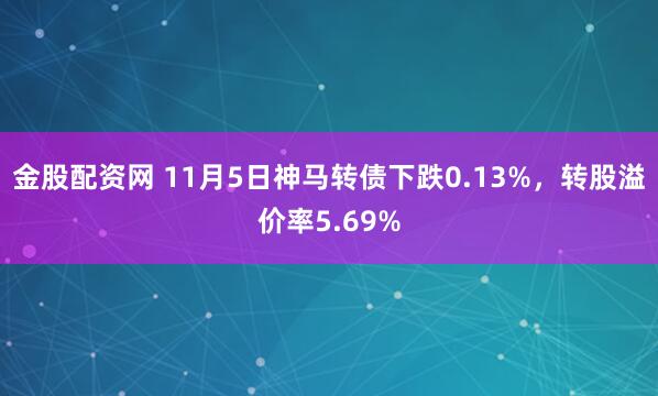 金股配资网 11月5日神马转债下跌0.13%，转股溢价率5.69%